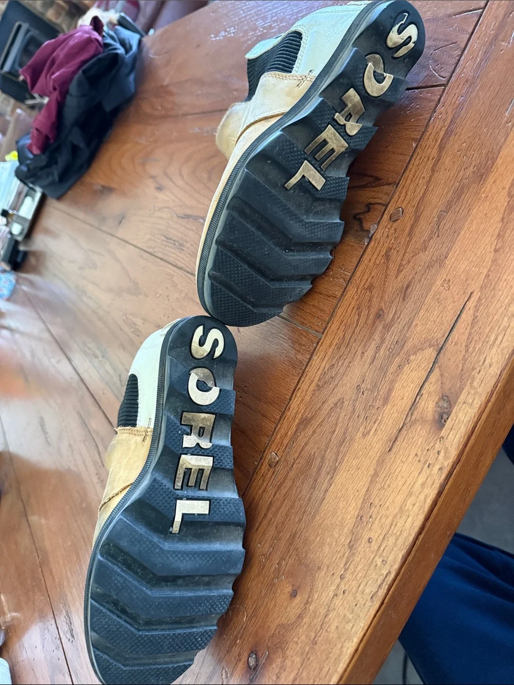 Sorel tan/black/white Chelsea Boot with Black Elastic Sides
